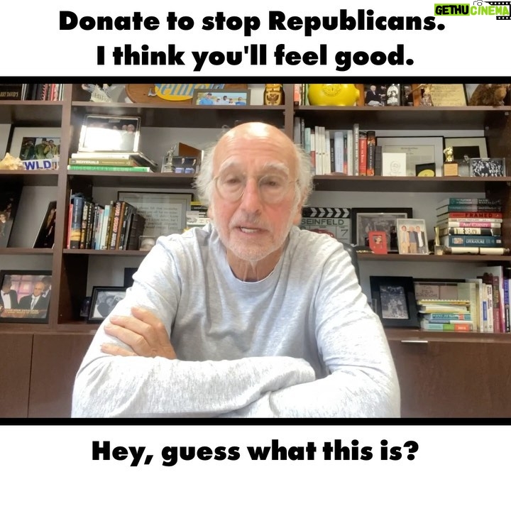 Julia Louis-Dreyfus Instagram - My friend, Larry David, is not on social media (smart guy), but his message is correct (very smart guy). Watch him right here and donate now to key races at the link in my bio.