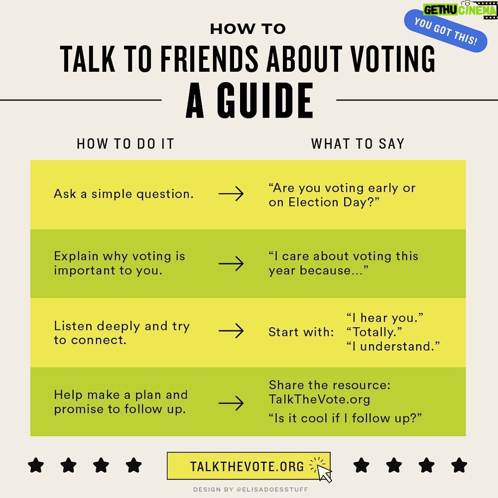 Julia Louis-Dreyfus Instagram - No campaign can reach everyone – and research shows that you (yes, YOU) are 10 times more likely to get your loved ones to vote than a stranger. Talk to the people in your life about voting. It’ll make a difference. #TalkTheVote [link in bio]