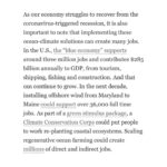 Julia Louis-Dreyfus Instagram – [@ayanaeliza #PassTheMic post 👋🏽 ] When not pausing to focus on racial justice, I work on climate solutions — especially ones that involve the ocean. 🌊 We rarely talk about ocean policy, but the ocean is kind of a big deal.

Here’s the thing: If we don’t include the ocean, we’ll fail at addressing the #ClimateCrisis.

Allow me to explain, with this article I wrote for you about how the ocean is out there tryna save us: 💨 Offshore wind energy! 🌱Coastal ecosystems! ⛽️ Algae biofuel! 🦪 Regenerative #OceanFarming!

Time to flip the script — the ocean is not a mere victim (although we really need to cut it out with the climate change, overfishing, pollution, and habitat destruction), it’s also 💪🏽 A HERO!

Did you know: Coastal wetlands 🌱 can absorb 5 TIMES as much carbon in their soils as a forest?! #BlueCarbon. AND help protect us from storms.

This is my #WorldOceansDay piece in @scientific_american. 💙 Swipe to read — or link in story and here: bit.ly/SciAm16.

Never turn your back on the ocean. It brims ✨ with climate solutions.

p.s. Why are there not wind turbine and solar panel emojis yet?! 😭 
#WindPower #OffshoreWind #AlgaeBiofuel #OceanFarming #Wetlands #BlueCarbon  #ClimateSolutions Scientific American