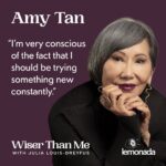 Julia Louis-Dreyfus Instagram - On this episode of Wiser Than Me, I sit down with 71-year-old author Amy Tan (@amytanwriter). Amy tells me how she’s learned to deal with the expectations following her successful debut novel The Joy Luck Club, the power of an apology, and the practical ways she’s preparing for getting older. And my mom Judith and I recall the disastrous first time she met my future husband, Brad. Link in bio to listen. #wiserthanme