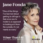 Julia Louis-Dreyfus Instagram – On the Wiser Than Me premiere episode, Julia sits down with the one and only Jane Fonda. With a career spanning over six decades, Jane – now 85 – hits all the highlights: Staying fit at any age, fantasizing about funerals, getting heckled on set by Katharine Hepburn…and something about a fake thumb.

#wiserthanme