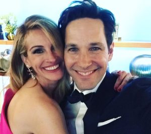 Julia Roberts Instagram - Ran into this fella. My pal Paul- he is an original. #Oscars91 #actualfriends💙