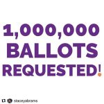 Julia Roberts Instagram - #Repost @staceyabrams ・・・ BREAKING: 1,000,000 (‼️) Georgians have requested their mail ballots for the Jan. 5 runoff elections. Our time is now to elect @raphaelwarnock and @jonossoff to the U.S. Senate, so let’s get it done. Request your ballot today ➡️ ballotrequest.sos.ga.gov