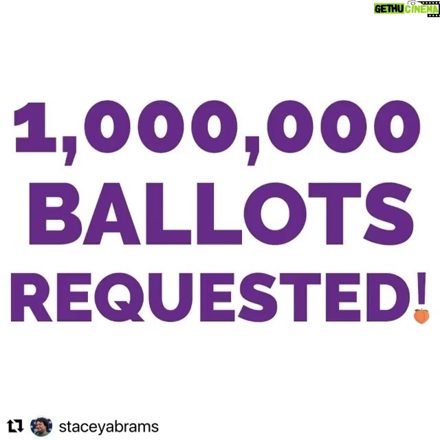 Julia Roberts Instagram - #Repost @staceyabrams ・・・ BREAKING: 1,000,000 (‼) Georgians have requested their mail ballots for the Jan. 5 runoff elections. Our time is now to elect @raphaelwarnock and @jonossoff to the U.S. Senate, so let’s get it done. Request your ballot today ➡ ballotrequest.sos.ga.gov