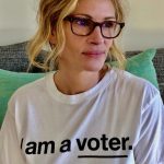 Julia Roberts Instagram - I AM a Voter! Make sure you are too!♥️🤍💙 #weareinthistogether #getyourjush #whenweallvote #🎂