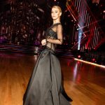 Julianne Hough Instagram - Shining bright in @versace ✨ WWD got ready with @juleshough for the season finale of @dancingwiththestars. See more at the link in bio. Photographer: @rogerkisby Executive Digital Director: @knowandtell Hair: @riawna Makeup: @katesynnottmakeup Stylist: @jennifermazurstyle