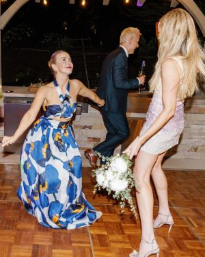 Julianne Hough Instagram - I waited forever to post about this incredible wedding, but not as long as my favorite humans waited to make it official 😜
Absolutely loved celebrating @arielle and @mattcutshall this Summer! Such an amazing and intimate night dedicated to two magical humans ❤️