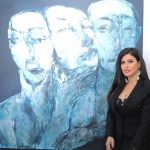 Jumana Murad Instagram – Who loves middle eastern modern & contemporary art🥰 with my beloved talented artist @rima.salamoun 💙💙💙 #jumanamurad #جومانا_مراد