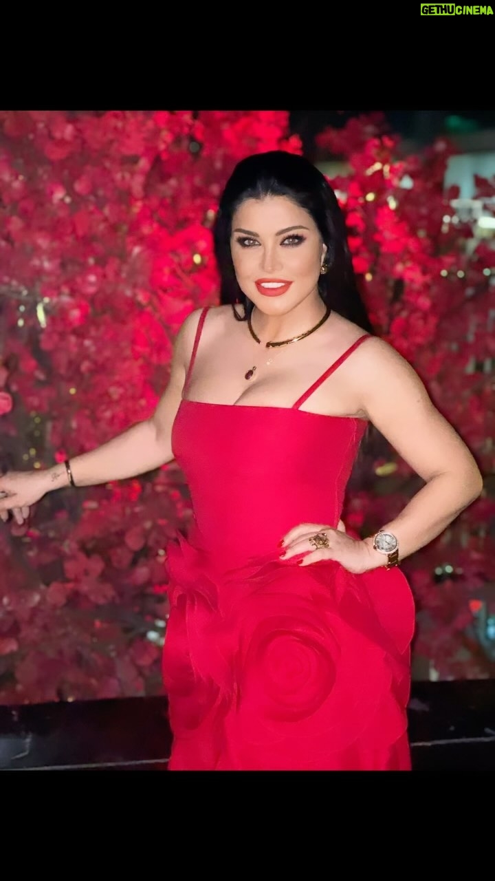 Jumana Murad Instagram - Love is life ❤️❤️❤️❤️🌹🌹🌹 dress by @maisonvalentino Jewelry by @cartier