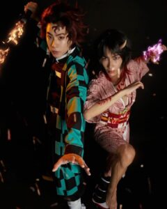 Jumpol Adulkittiporn Instagram - @tumcial @gun_atthaphan #tanjironezuko #demonslayer #bsetmakeuphalloween2023 Demon slayer