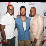 Jussie Smollett Instagram - Last night for the @atlantaprideweekend Black LGBT Film Festival Special screening of @bboybluesthefilm. Thank you to @bishopocallen @rashadburgess @4evervaughn @onyxkeesha @gileadsciences @disneyplus and @ielevateplustv for loving on all of the creatives in the space. See y’all later today in the park ✌🏾 Atlanta, Georgia
