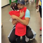 Jussie Smollett Instagram - Slipped into Flint today to show love and support to my Angel #MariCopeny aka @littlemissflint , Peanut and Mama Lulu on their annual Back to School Bash. Once again, I had the best time and was in complete awe of what they’ve accomplished. They gave away 1,000 backpacks with all the supplies, 200 uniform shirts, 125 uniform bottoms, over 150 packs of socks and underwear, 30 pairs of sneakers, personal care items, books, hair bows and supplies, a game truck, and a ton of fresh produce. I love y’all so much. So proud of all you do. #TeamMari for life… #FlintStrong Flint, Michigan
