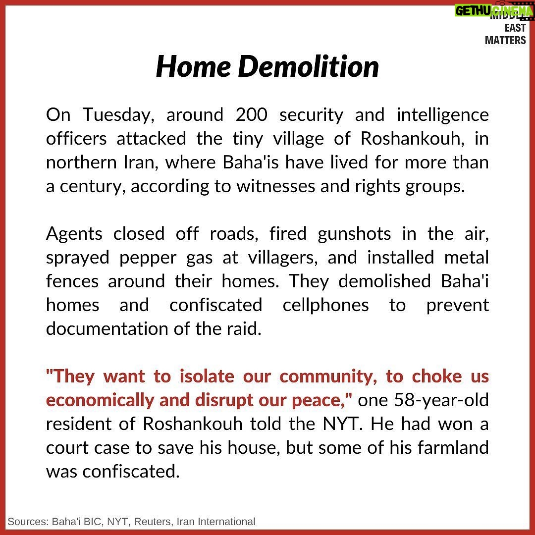 Justin Baldoni Instagram - This is devastating and heartbreaking. The singular goal of the #Bahai faith is the oneness of humanity. The belief that as Baha’u’llah says we are “The fruits of one tree and the leaves of one branch”. And to end prejudices of all kinds. Our work starts within and our beliefs are NEVER forced on others. It’s a loving, accepting and non-judgmental faith and it’s followers are kind, humble and non political. And yet somehow The Bahai’s are a threat to power in places like Iran. The Iranian regime has once again launched a sweeping crackdown on its Baha’i community, a long-persecuted religious minority in Iran with over 300,000 members and over seven million around the world. Dozens of Baha’i’s have been arrested and their properties forcefully destroyed, according to residents and rights groups. Iran’s Baha’i community has long faced persecution and discrimination because the government does not recognize our faith. You can’t even go to college if you are a Bahai. This has to stop. Please help me in sharing this. #Bahai #FreedomofReligion #Iran #MiddleEastMatters Thank you for sharing @middleeastmatters 🙏🏼❤️