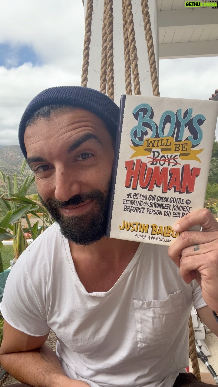 Justin Baldoni Instagram - Hello and welcome to story time with me and my swing…Here is a sneak peak of Boys Will Be Human for #TellAStoryDay 👀 I can't wait for you to share this book with a young person in your life. Link in Bio to Pre-Order the book (10.18.22) P.S. the paperback version of #ManEnough comes out next week! 🤫