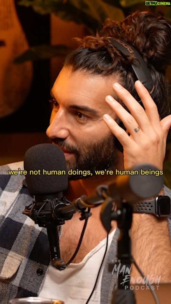 Justin Baldoni Instagram - We are not human doings, we are human beings. As human beings, we are worthy of love and nurture. I learned this from @shakasenghor who is truly what it means to be #manenough. This conversation is so important for fathers, men, mothers, women, children, anyone, and everyone to hear. Shaka’s vulnerability, humility, and perspective on #fatherhood makes any father want to be better. I know it made me want to go home and squeeze my kids and wife. This man loves doing his son’s laundry because he understands that the small acts of love mean everything. It is hard to come up with words to describe how moving and memorable this conversation was. We do often take for granted the privilege of fatherhood and the opportunity we have to be present in the lives of our children.