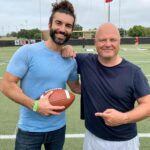 Justin Baldoni Instagram - Getting any movie made is a miracle and I am so damn proud of the entire team @wayfarerstudios for their tireless work to get #TheSenior off the ground! I LOVE true stories and the story of Mike Flint (LEFT) going back to college at 58 to become the oldest football player in NCAA history is going to make you 😭and inspire you to go after whatever dream you have been putting off. Thank you to my man @ciardimark for bringing us this film and just wait until you see the brilliant @michaelchiklis at his best thanks to our incredible director @rodlurie 🎥 This is a movie that reminds all of us that it’s never too late to become what we might have been. I’m so pumped! Let’s play some football!! Fort Worth, Texas