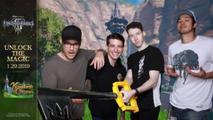 Justin Prentice Instagram - Kingdom Hearts 3!!! My childhood. I'm a little boy again. It's hard to describe this level of excitement. Thanks @squareenix @kingdomhearts for letting us spend waayyy too much time on the demo! #e3 #keyblademaster