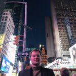 Justin Prentice Instagram - If the lights of a city can make the night as bright as day, you're living in the future. My face is pink. @hamiltonmusical is amazing. The pizza here is decent 😜 #newyork #timessquare #nyc