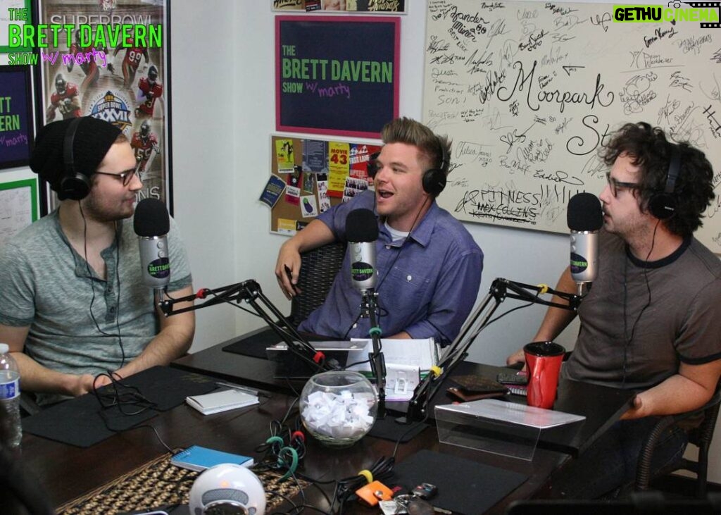 Justin Prentice Instagram - Deep in conversation on the @brettdavernshow with @marty_shannon and @bdavv Talking about @13reasonswhy among other things...like what color underwear I'm wearing...you know...the important things. #podcast #victoriassecret
