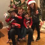 Justin Prentice Instagram - We look sweet and innocent here, but don't be fooled. This was just after a brutal nerf war. Tears. Bloodshed. No mercy. Merry Christmas. #nerfwarof2017