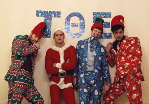 Justin Prentice Instagram - Coming up with holiday boy band names. Thinking 5 Seconds of Winter