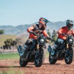 Justin Prentice Instagram – Flat track with our gracious hosts @hartluck and @pink I aspire to be as cool as they are.
Yes, that’s me smack talking Ross in pic#2

Thanks for the wheels @indianmotorcycle 
And for the protection @alpinestars 
#alwaysuseprotection