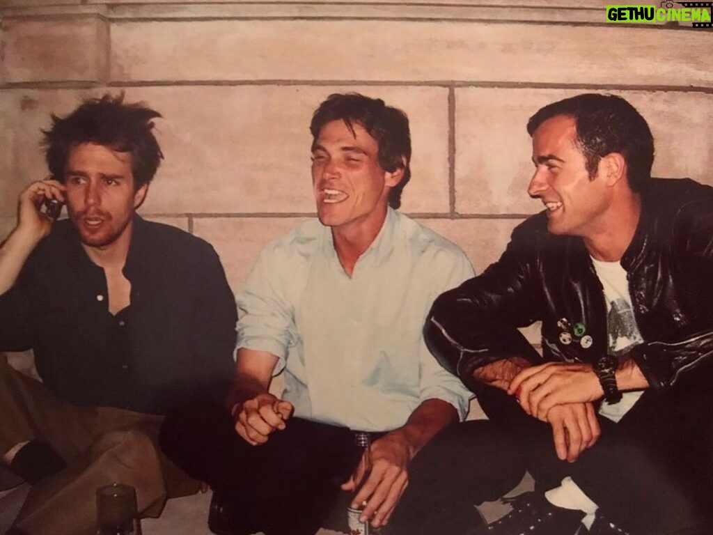 Justin Theroux Instagram - Sam, Billy and me. We all remember where we were and who we were with… This photo was taken the night before. I remember nothing else other than we had a wonderful night and were laughing a lot. At this moment I had no idea how grateful I would be to wake up on 9.11 with my NYC boys so close by. We were so happy on this night. #neverforget 💔