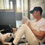 Justin Theroux Instagram – THANK YOU to Natalie and all the angels @battersea Dogs and Cats home of London for letting me visit with you and seeing what incredible work you all do… And Thank you for some restorative pittie play time. I was stunned by the incredible care you provide and the kindness and  thoughtfulness with which you find these animals new homes. Viva la Battersea! 
🇬🇧 🐾 
#adoptdontshop 
#getalife ! Battersea Dog and Cats Home