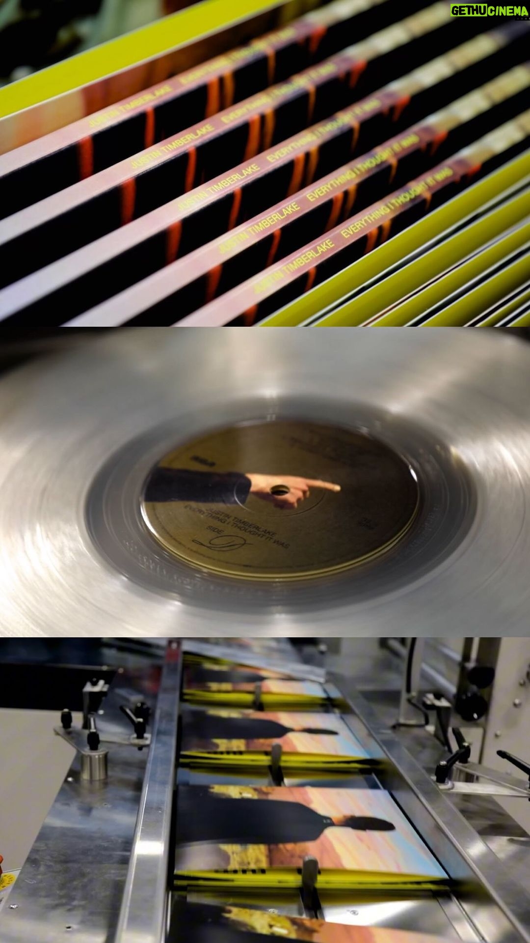 Justin Timberlake Instagram - MAKING OF THE EITIW VINYLS - straight from @memphisrecordpressing 💿 Link in bio