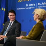 Justin Trudeau Instagram - At the last Canada-EU Summit, President Charles Michel, President Ursula von Der Leyen, and I committed to working together and making progress for Canadians and Europeans. We’ve done just that in the years since – and we know there’s much more work to do. That’s why we’re launching the Canada-EU Green Alliance and the Canada-EU Digital Partnership, increasing our collaboration under Horizon Europe, working together on the Global Carbon Pricing Challenge, and more. As partners and friends, we’ll keep moving forward together. 🇨🇦🇪🇺 Lors du dernier Sommet Canada-UE, le président Charles Michel, la présidente Ursula von Der Leyen et moi nous étions engagés à travailler ensemble et à réaliser des progrès pour les Canadiens et les Européens. C’est ce que nous avons fait dans les années qui ont suivi et nous savons qu’il reste encore beaucoup à faire. Voilà pourquoi nous lançons l’Alliance verte Canada-UE et le Partenariat numérique Canada-UE, resserrons notre collaboration dans le cadre d’Horizon Europe, travaillons ensemble pour le Défi mondial sur la tarification du carbone, et plus encore. En tant qu’amis et partenaires, nous allons continuer d’avancer ensemble. St. John's, Newfoundland and Labrador