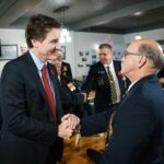 Justin Trudeau Instagram - Our Veterans have endured the horrors of war. They have borne scars. And they deserve our unending gratitude. Today in Sault Ste. Marie, we stopped by the @RoyalCanadianLegion and thanked the women and men in uniform for all they have done for Canada and for Canadians. 🇨🇦 Nos anciens combattants ont enduré les horreurs de la guerre. Ils ont subi des blessures. Ils méritent notre infinie gratitude. Aujourd’hui, à la @RoyalCanadianLegion de Sault Ste. Marie, on a remercié les femmes et les hommes en uniforme pour tout ce qu’ils ont fait pour le Canada. Sault Sainte Marie, Ontario