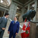 Justin Trudeau Instagram - Premier @Wabber and I are focused on making life better for people across Manitoba. After today’s health care announcement, he and I spoke about how we can do that – and how we can make progress on other shared priorities, like developing clean energy, together. 🇨🇦 Le premier ministre @Wabber et moi partageons l’objectif d’améliorer la vie des gens au Manitoba. Après l’annonce d’aujourd’hui sur la santé, nous avons discuté de moyens d’y arriver et de progresser dans le cadre d’autres priorités, comme le développement de l’énergie propre. Winnipeg, Manitoba