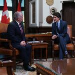 Justin Trudeau Instagram - This afternoon, King Abdullah II and I sat down and spoke about the ongoing situation in Israel, Gaza, and the West Bank. We’re committed to working together and supporting efforts to secure lasting peace in the region – that work was the focus of today’s meeting. We discussed our concerns around the planned offensive in Rafah and its severe humanitarian implications. We also spoke about the humanitarian crisis in Gaza, and the urgent need for more aid. On this and more, we’ll remain in contact. 🇨🇦 Cet après-midi, le roi Abdallah II et moi avons discuté en personne de la situation actuelle en Israël, à Gaza et en Cisjordanie. L’objectif principal de notre rencontre aujourd’hui : travailler ensemble et soutenir les efforts visant à instaurer une paix durable dans la région. On a abordé nos préoccupations concernant l’offensive prévue à Rafah et ses graves conséquences humanitaires. On a aussi parlé de la crise humanitaire à Gaza et de la nécessité de fournir plus d’aide. Le roi Abdallah II et moi resterons en contact. Ottawa, Ontario