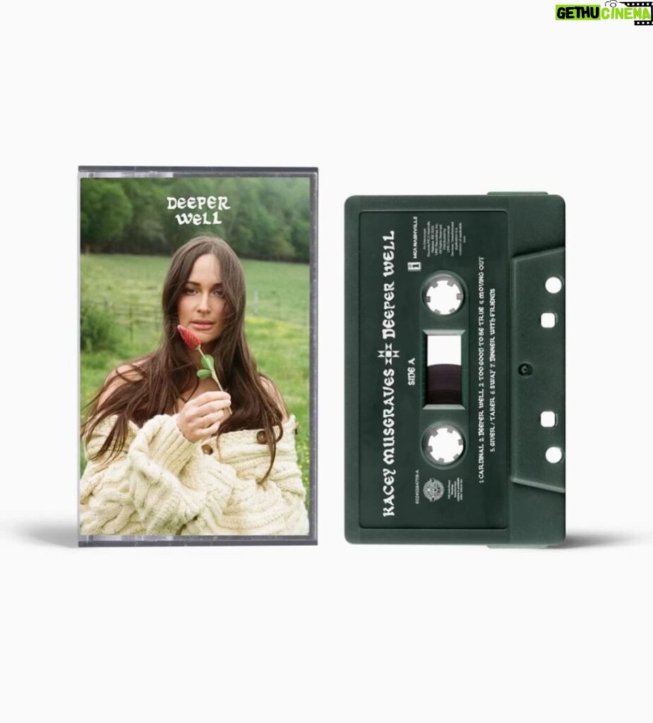 Kacey Musgraves Instagram - 𝐼’𝓋𝑒 𝒻𝑜𝓊𝓃𝒹 𝒶… deep love of sweater vests, tbh. Also - fun fact: the cassette is made out of recycled plastic.🐑 Album out March 15. Link in bio.