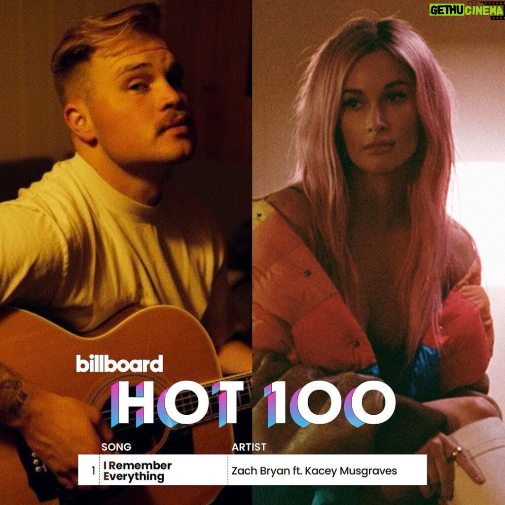 Kacey Musgraves Instagram - Fun fact: this is the first time a country duet has landed on the @billboard hot 100 since Islands In The Stream 40 years ago. ⚡️ Number One