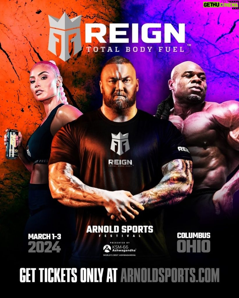 Kai Greene Instagram - Drop by the @reignbodyfuel booth this weekend to meet @kaigreene @thorbjornsson and @natalieevamarie at the Arnold Expo! 🔥 Grab your tickets now via the link in bio. Greater Columbus Convention Center