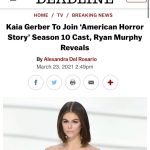 Kaia Gerber Instagram – @mrrpmurphy #AHS10 #AHSFX
