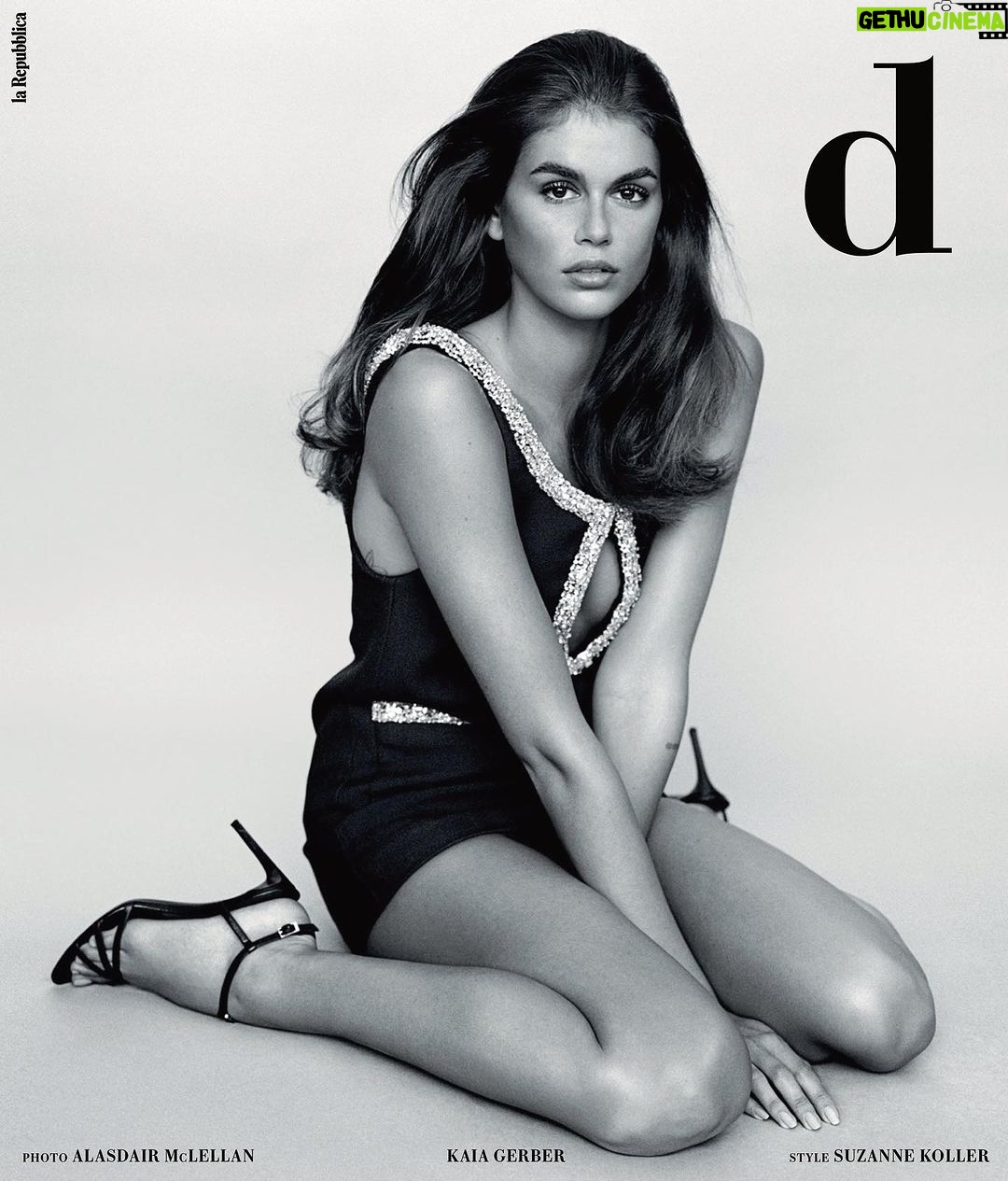 Kaia Gerber Instagram - cover of @drepubblicait by @alasdairmclellan ♥️ for my @celine family