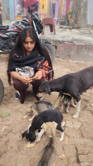 Kajal Raghwani Instagram - Most favorite thing which I do in the morning 🌄 ✨️🧿😇❤️🇮🇳 with my cuties 😍💗💕💖 Pure love ☘️
