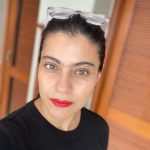 Kajol Instagram - Some days you want to look at life head on and let it see the divine in you as well. #blackandred #headon #calmme