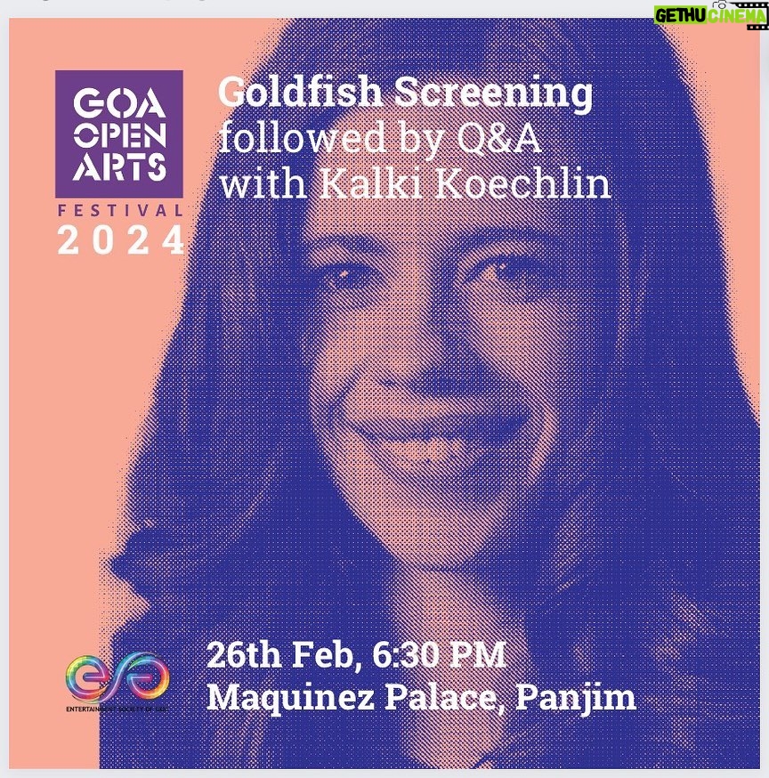 Kalki Koechlin Instagram - Hello Goans. Have you seen @goldfishthefilm ? A film about identity, dementia, immigrants, Covid, mothers and daughters. But mostly a film about forgiveness. See you there✨ @goaopenarts #panjim #artwillsaveusall #thankgodforcinema #hellohumans