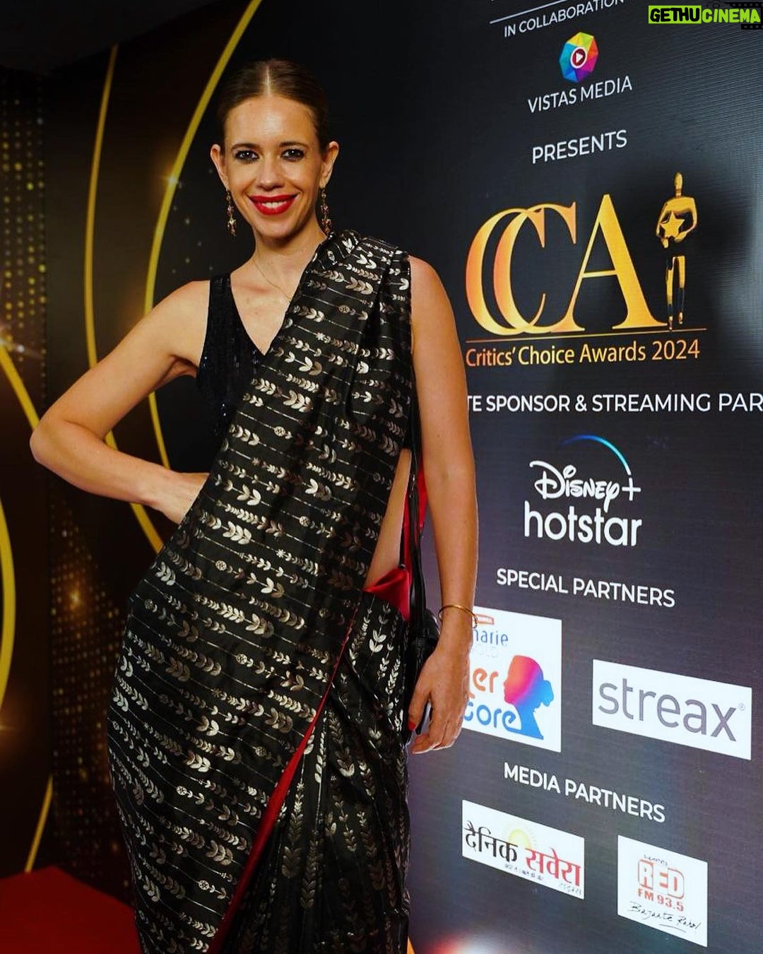 Kalki Koechlin Instagram - At the movies ❓ @criticschoiceindia 🥻 @shantibanaras 💼 @gucci 🛍️ @elevate_promotions 🎨 @angelinajoseph