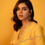 Kalyani Priyadarshan Instagram - Dressed as bright as Fathima for @seshammikeilfathimathemovie promos! The film is out in Theaters Nov 17th!