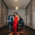 Kalyani Priyadarshan Instagram - Award Night 🌹✨ Shot by @gibsterg Styled by @_nattystyle Wearing @houseofcb @designer_24uae Shoes @malonesouliers @framepublicity Earrings @poisondropcom @natiaxlako Ring @voycejewellery Hair by @danihairstylist1 Makeup @amitkagda Dubai, United Arab Emirates