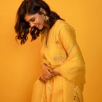 Kalyani Priyadarshan Instagram - Dressed as bright as Fathima for @seshammikeilfathimathemovie promos! The film is out in Theaters Nov 17th!