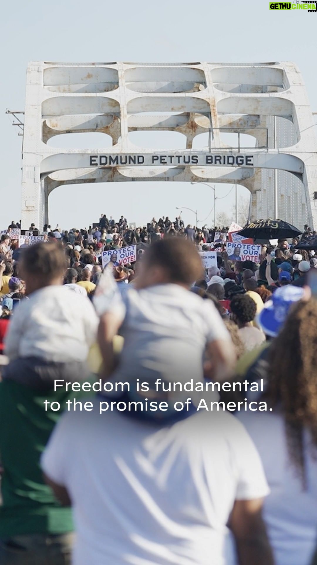 Kamala Harris Instagram - On the 59th anniversary of the Selma to Montgomery march, we remember those who marched for the freedoms that were theirs by right. The story of Selma is a story of our nation. Let us continue to organize and fight for our fundamental freedoms.