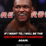 Kamaru Usman Instagram - Whittaker, Imavov, Costa… sound like a lot of people have @usman84kg on their mind… The question stands… Anyone out there think they can do something for the pound for pound champ??
