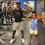 Kamaru Usman Instagram – My workout partner @misspretty_14 and I got a good one in with my man @drcpeacock