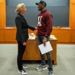 Kamaru Usman Instagram – One of the best decisions I’ve made in a while s/o to my friend @sarah_themaven and @anitaelberse I learned so much from this @harvardhbs #hbsbems2023 Harvard Yard, Harvard University