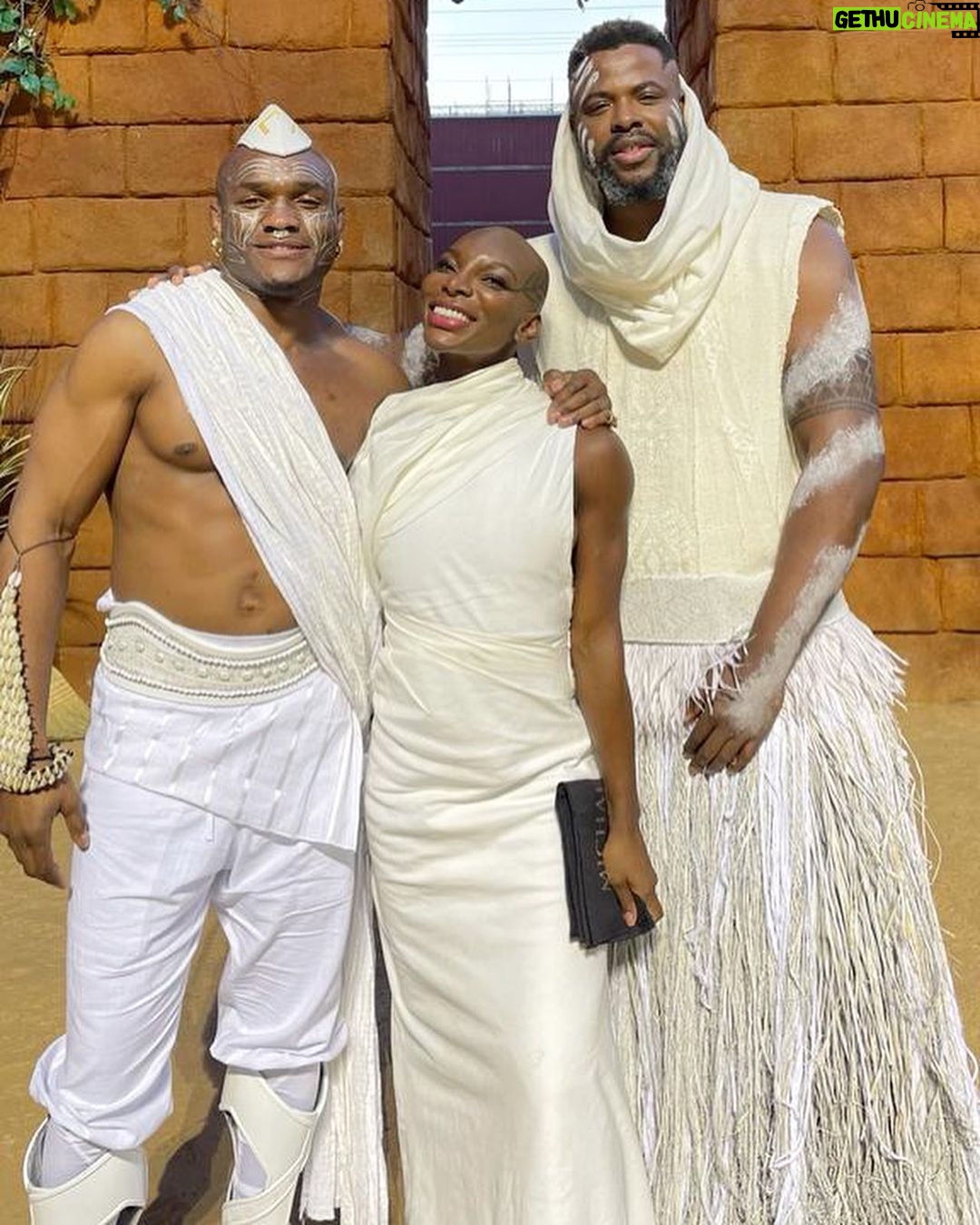 Kamaru Usman Instagram - Such an amazing time getting to see and understand how the art of filmmaking takes place with these amazing performers ππΏπ«ΆπΏ #blackpanther #wakandaforever